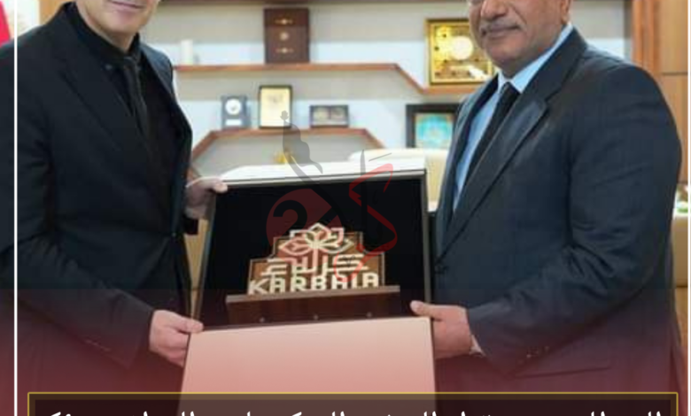 الخطابي يستقبل السفير التركي لدى العراق ويؤكد ان كربلاء المقدسة هي البيئة الامثل للاستثمار