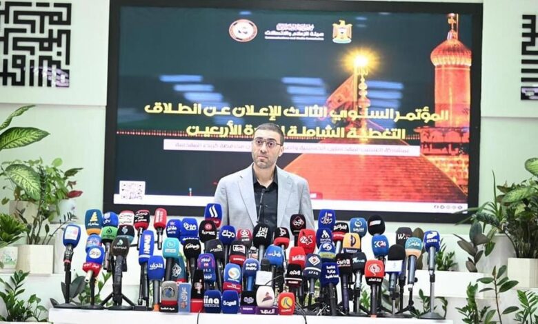 رئيس هيئة الإعلام يعلن انطلاق الحملة الإعلامية للأربعينية ويشدد على توثيق مشاهدات الزائرين لدعم عالمية الزيارة