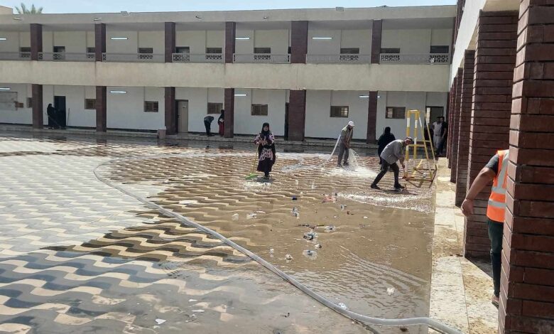 كربلاء:تعاون مشترك مع إدارات المدارس والبلدية لتنظيفها وتهيئتها للبدء بالعام الدراسي الجديد