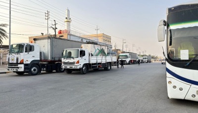 (٢٩) شاحنة ومطبخ يقدم (١٥) الف وجبة يوميا :العتبة الحسينية: انطلاق قافلة الاغاثة الثانية لمساعدة الشعب اللبناني