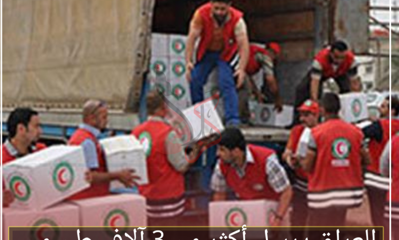 العراق يرسل أكثر من 3 آلاف طن من المساعدات الغذائية