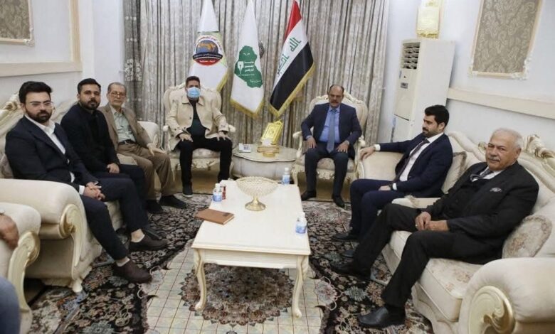 نقيب الصحفيين العراقيين يبحث مع وفد العتبة الحسينية المقدسة الإجراءات العملية لتكفل علاج الصحفيين