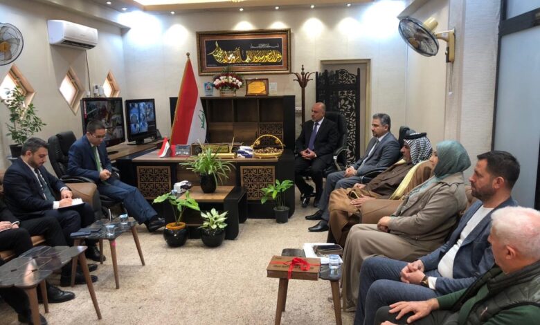 رئيس الجمعيات الفلاحية في كربلاء يلتقي مدير زراعة المحافظة بحضور القنصل العام للجمهورية التركية والوفد المرافق له