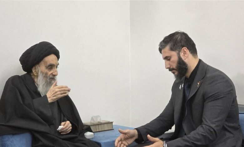 صور جديدة للسيد السيستاني خلال استقباله الطبيب العراقي محمد طاهر