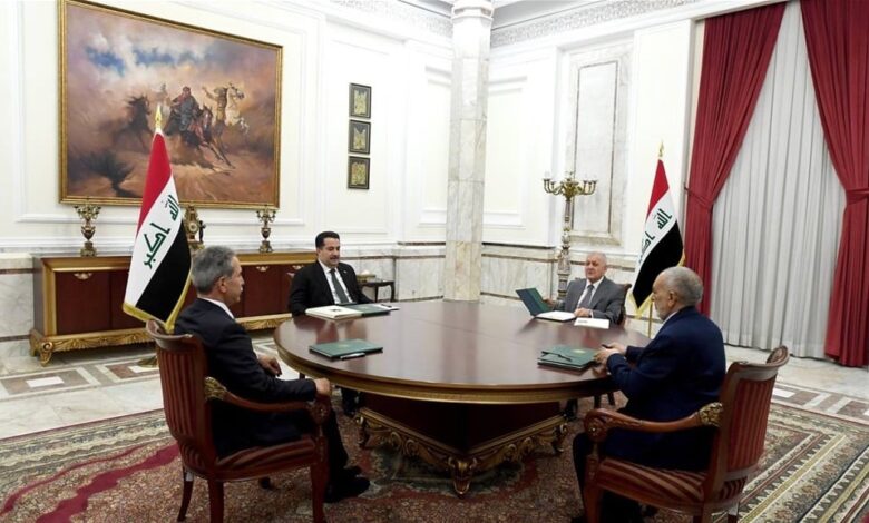 مخرجات اجتماع الرئاسات في بغداد: رفض العدوان على إيران وانتهاكات الاجواء العراقية