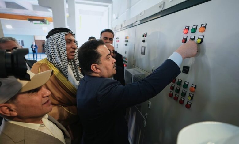رئيس الوزراء يفتتح مشروع ماء الزهور المركزي شمالي بغداد