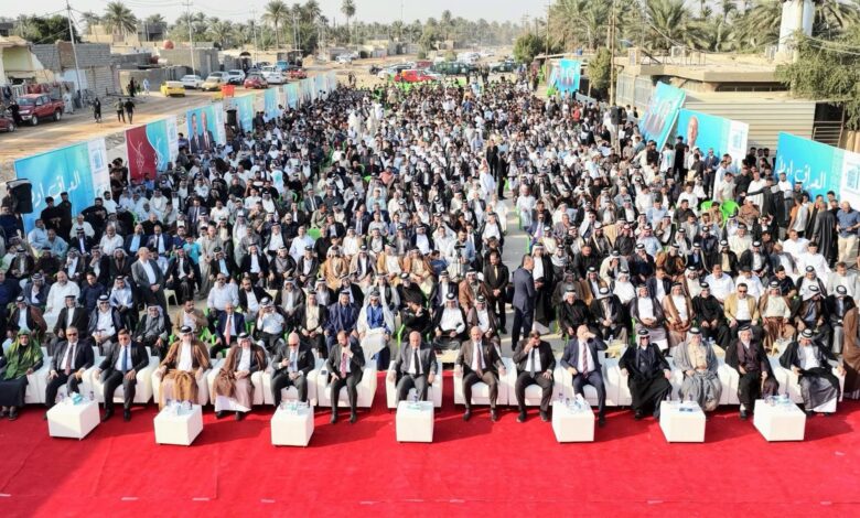 تجمع جماهيري حاشد في ناحية الخيرات يؤكد دعمه لتحالف الإعمار والتنمية بحضور رئيس تحالف إبداع كربلاء المهندس نصيف الخطابي