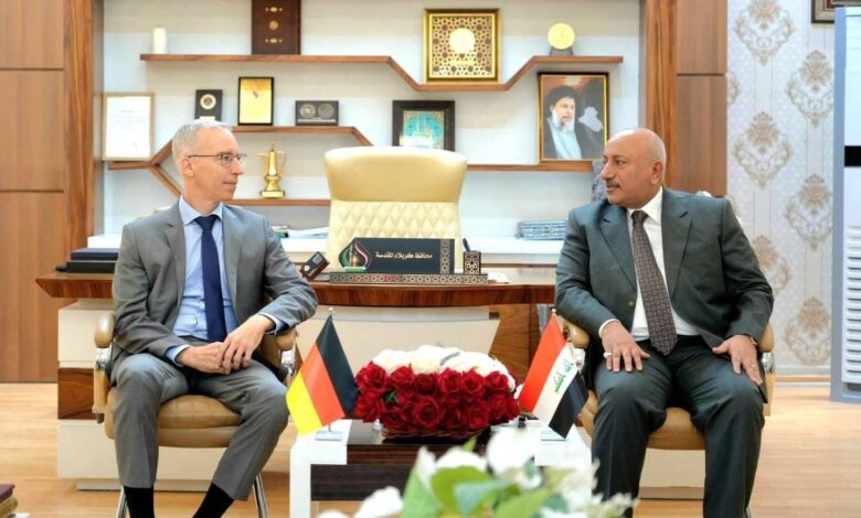 محافظ كربلاء يستقبل السفير الألماني في العراق ويبحثان تعزيز التعاون المشترك