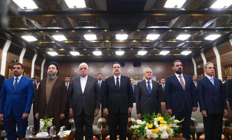 انطلاق المحفل الرسمي لتأبين قادة النصر في الذكرى السادسة لاستشهادهم بحضور الرئاسات