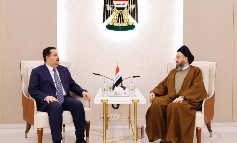 رئيس الوزراء والسيد الحكيم يؤكدان ضرورة وحدة الإطار التنسيقي