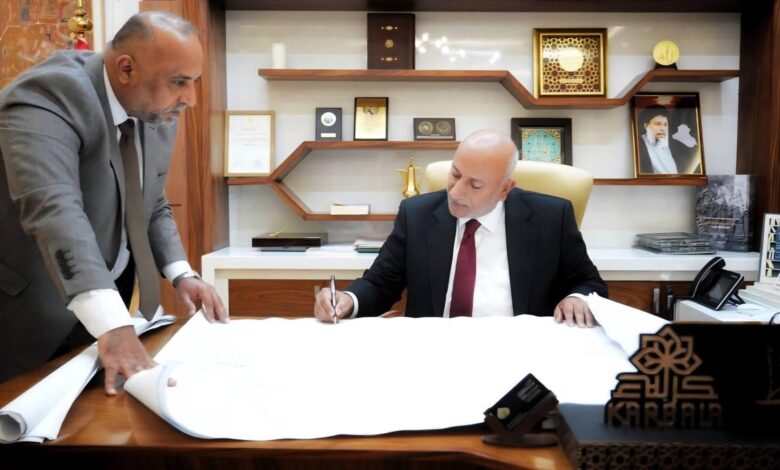 محافظ كربلاء يصادق على تصاميم تهيئة الأراضي السكنية في قضاء الحر تمهيدًا لتوزيعها على المواطنين