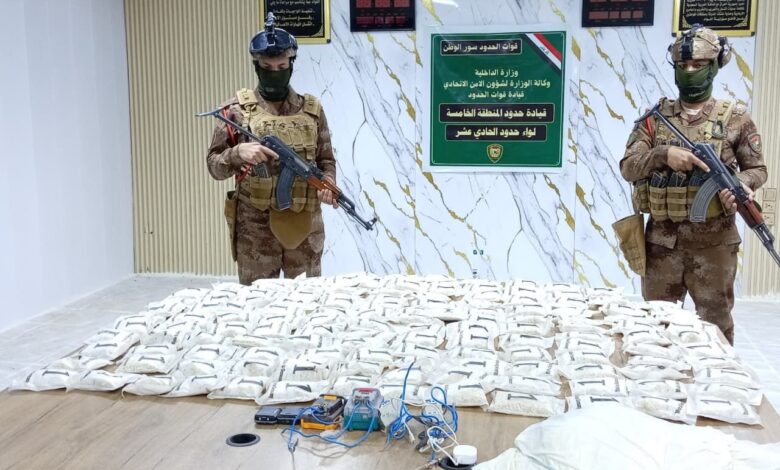 قوات الحدود تحبط محاولتي تهريب عبر بالونات تحمل نحو (325) ألف حبة مخدرة